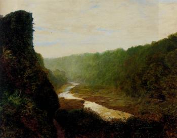 John Atkinson Grimshaw : Landscape With A Winding River
